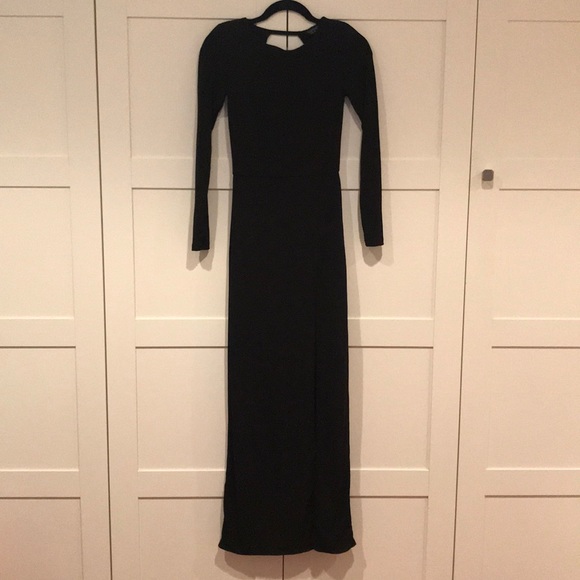 topshop long sleeve maxi dress